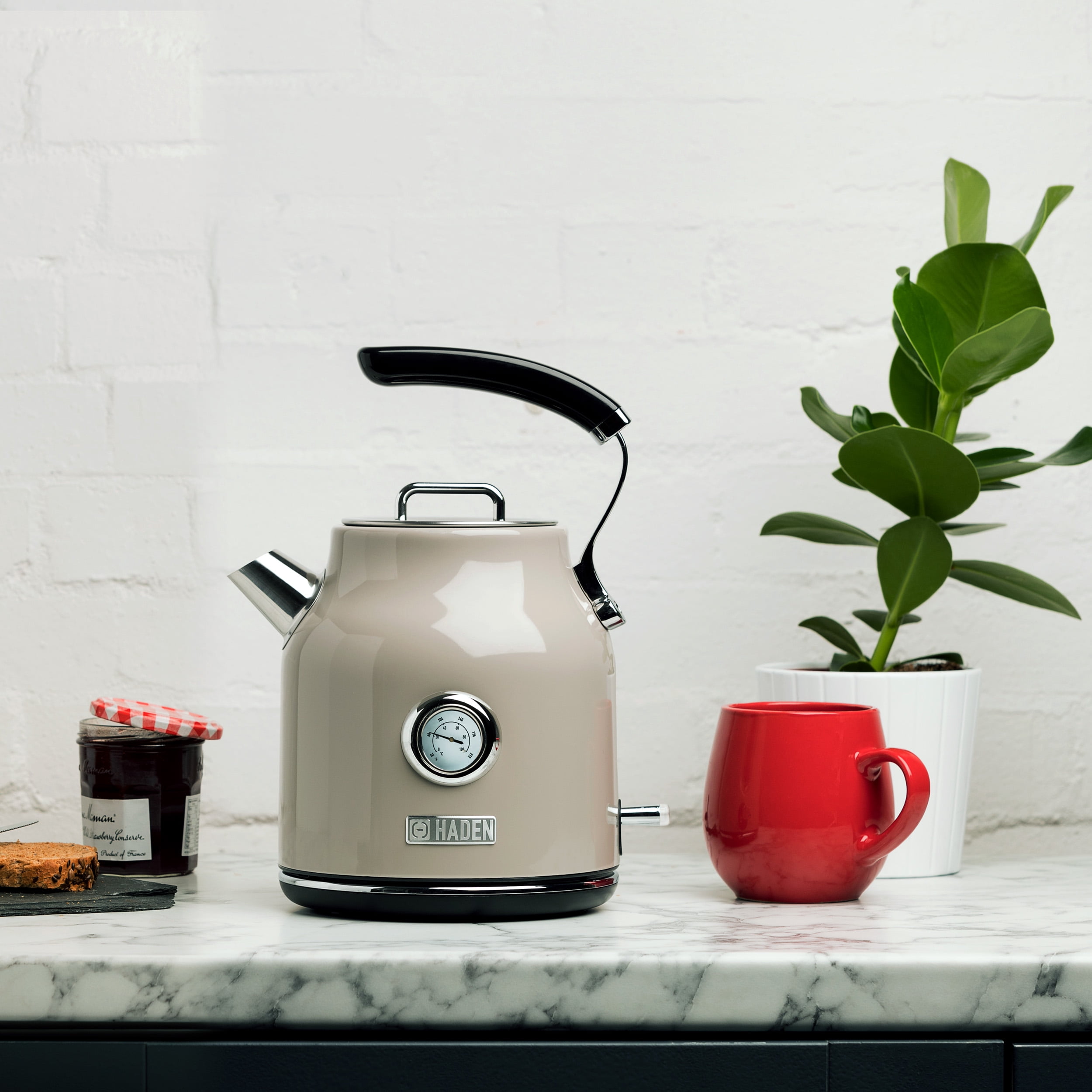 Haden Dorset 1.7L Stainless Steel Electric Kettle - Putty