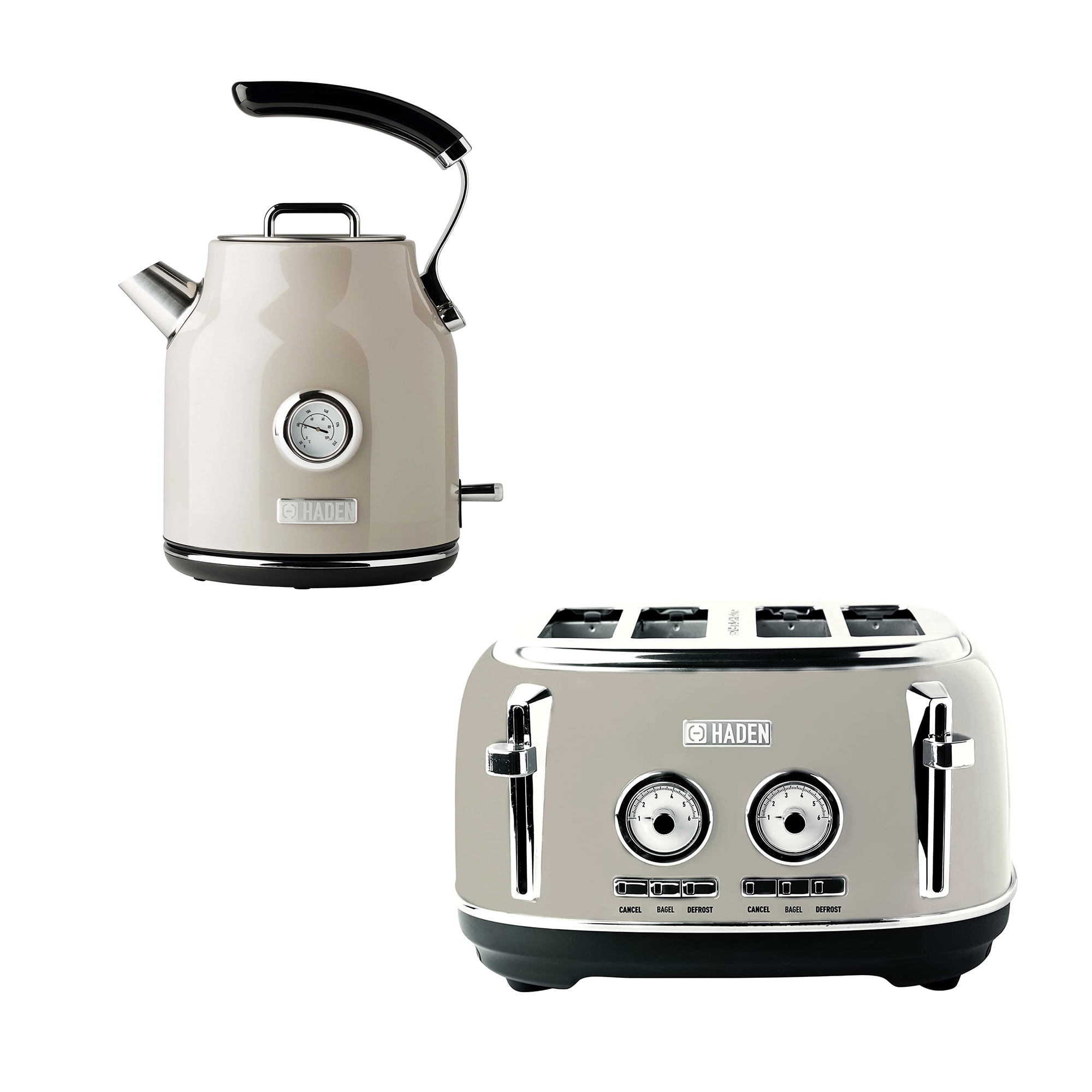 Haden Heritage 1.7 Liter Electric Tea Kettle & 4 Slice Wide Slot Toaster,  White, 1 Piece - City Market