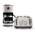 thumbnail image 1 of Haden Dorset 12 Cup Coffee Maker & 4 Slice Wide Toaster, Putty & Chrome, 1 of 11