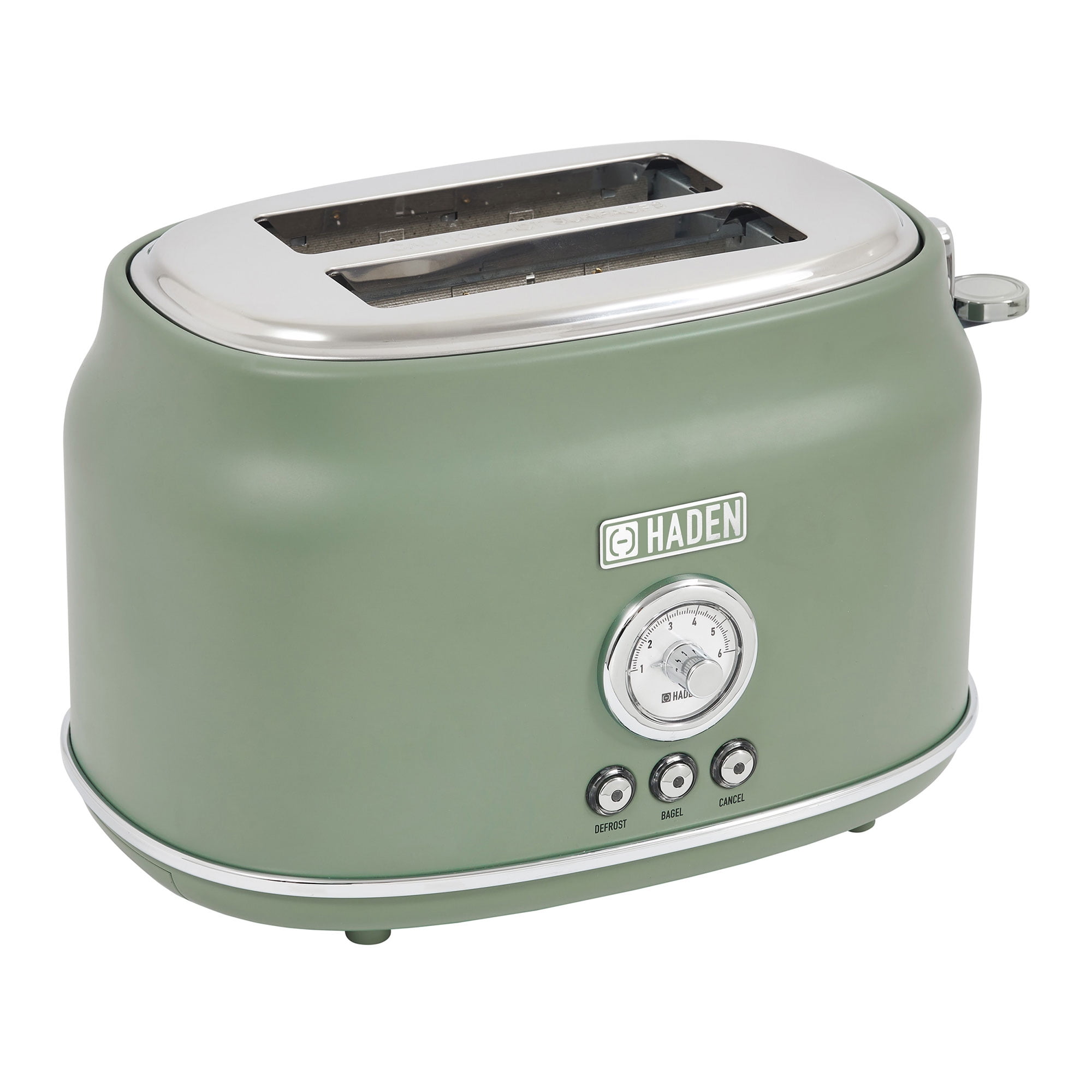 Cedar Green Stainless Steel 2-Slice Wide Slot Toaster