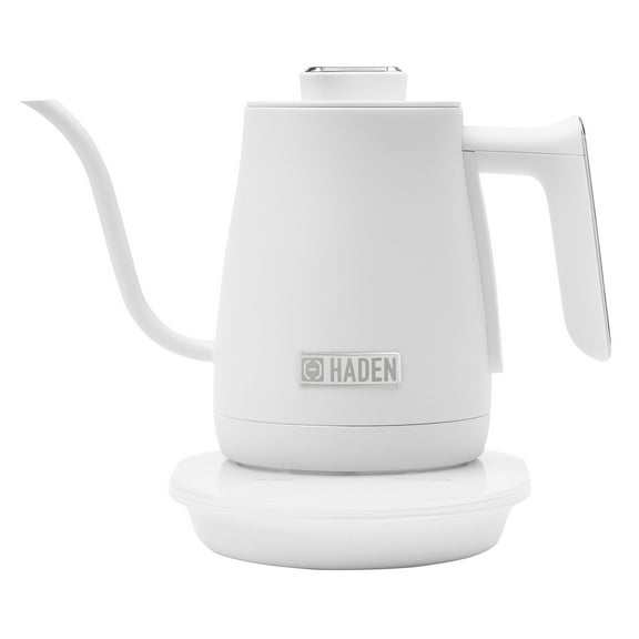 Haden Electric Tea Kettle, Gooseneck Water Boiler, .6L Teapot, Ivory/Copper