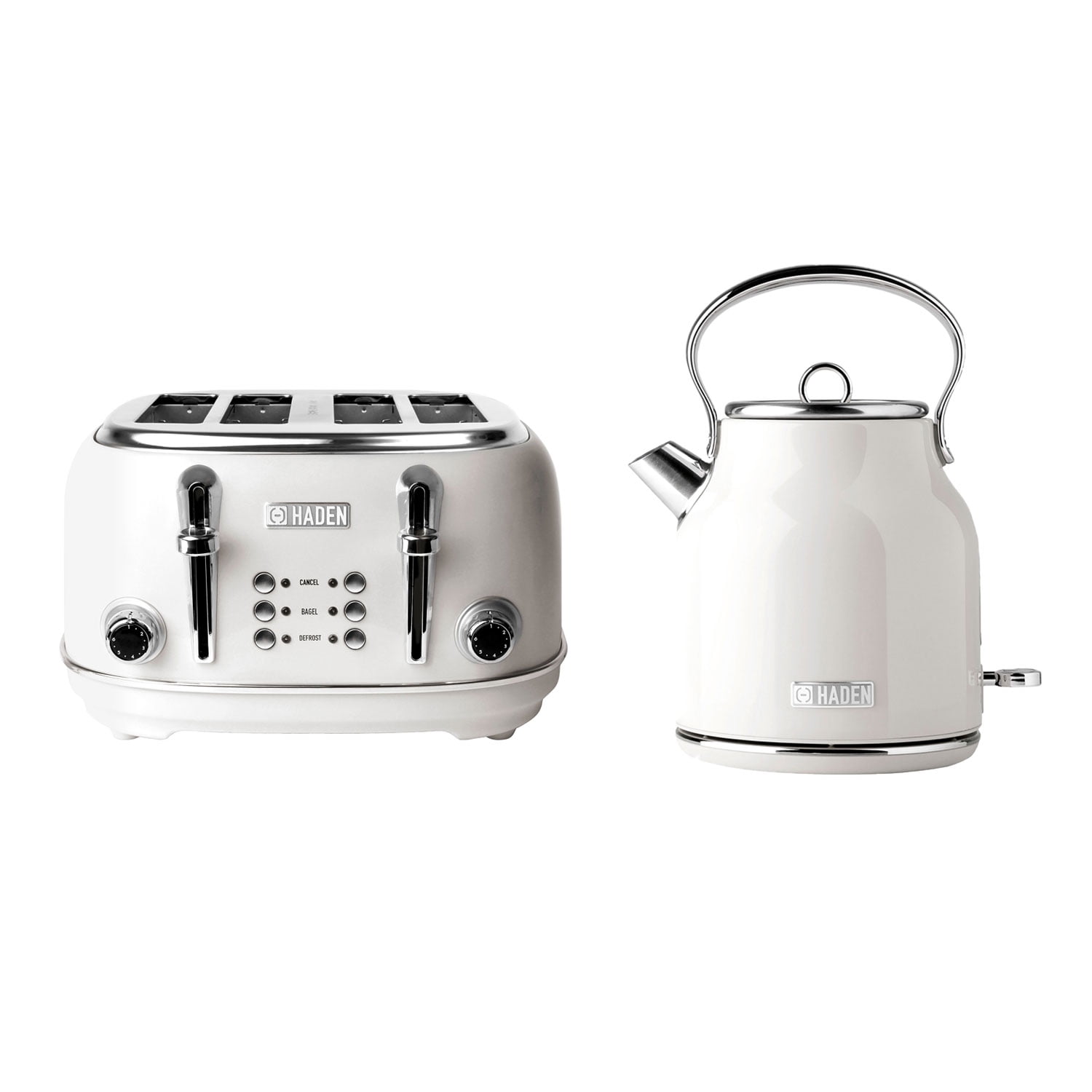 Haden Highclere 1.5 Liter Cordless Electric Kettle & 4 Slice Toaster, Pool  Blue 