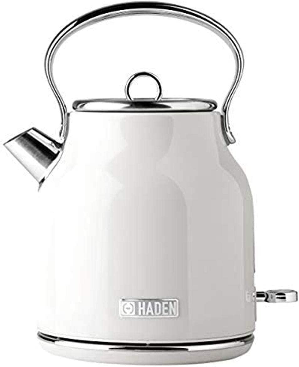 Ivory Stainless Steel 1.8 qt Electric Kettle with Comfort Grip