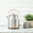thumbnail image 1 of Haden Heritage 1.7 Liter Stainless Steel Electric Kettle, Steel / Copper - 75103, 1 of 12