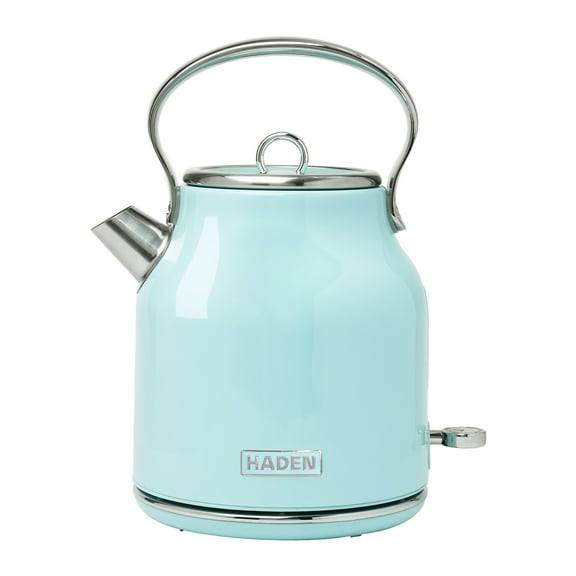 Haden Heritage 1.7 Liter Stainless Steel Electric Tea Kettle, Turquoise - 75004