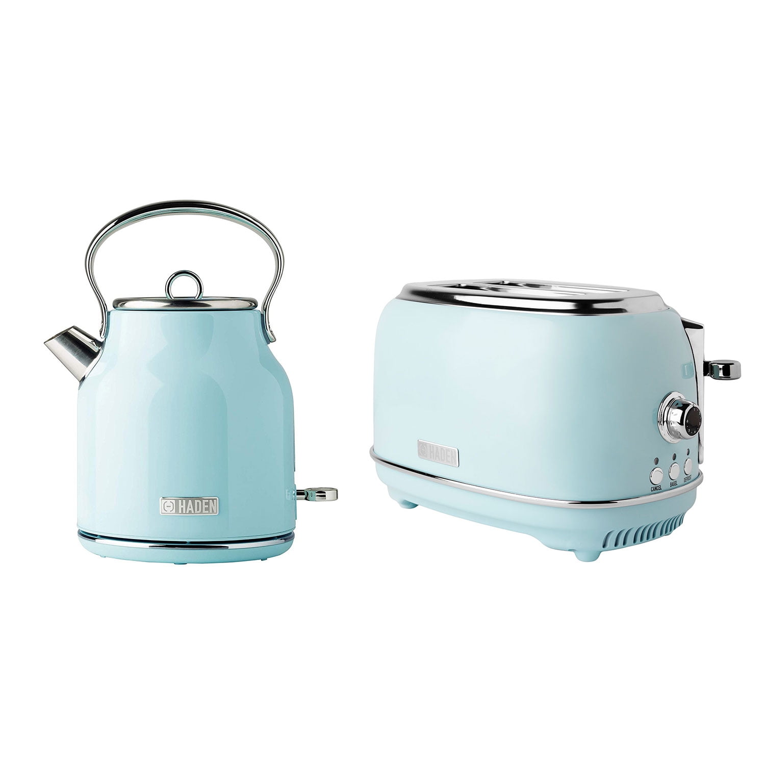 HADEN Heritage 7-Cup Light Blue Turquoise Cordless Stainless Steel