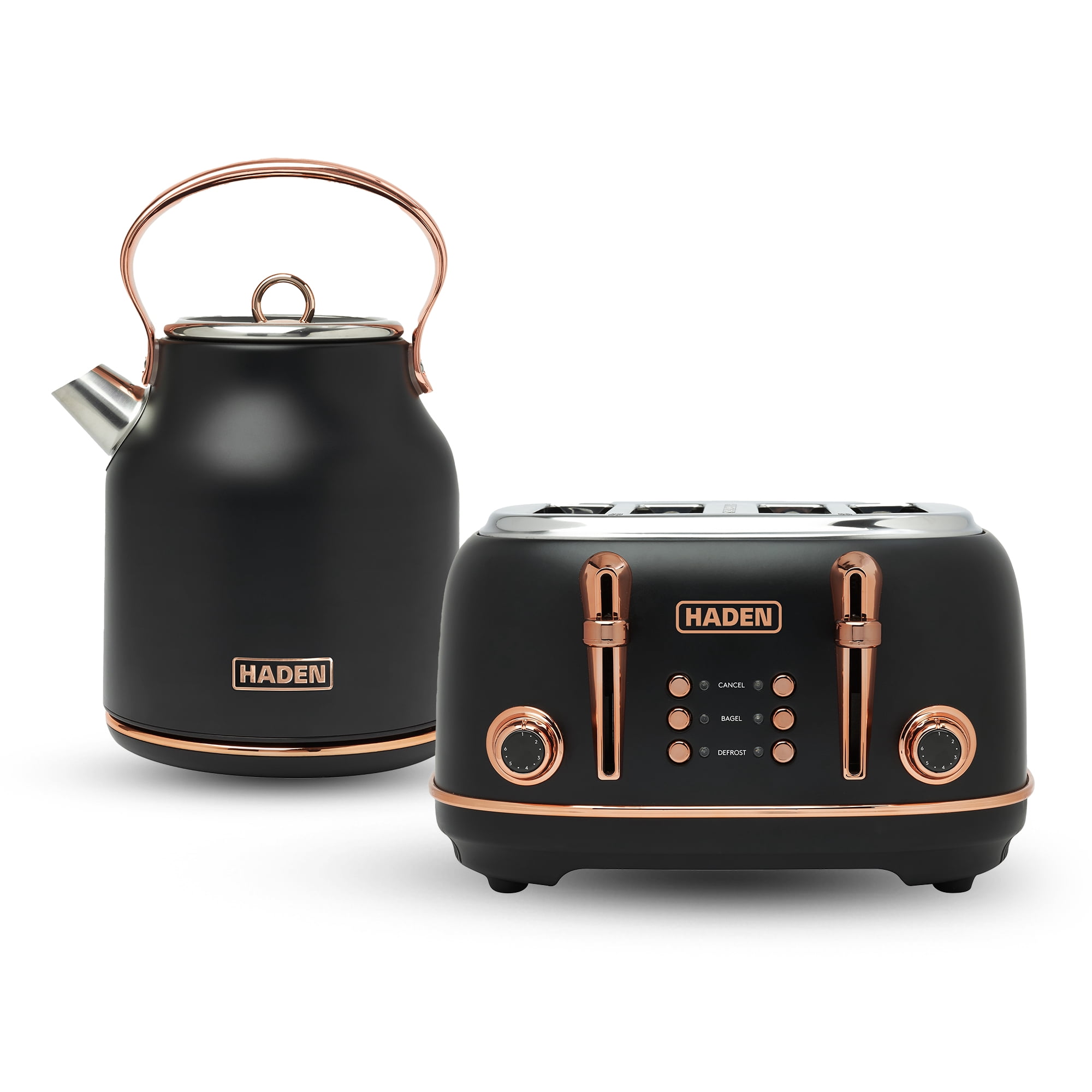 Haden Heritage Electric Kettle and Toaster, 1.7L Stainless Steel