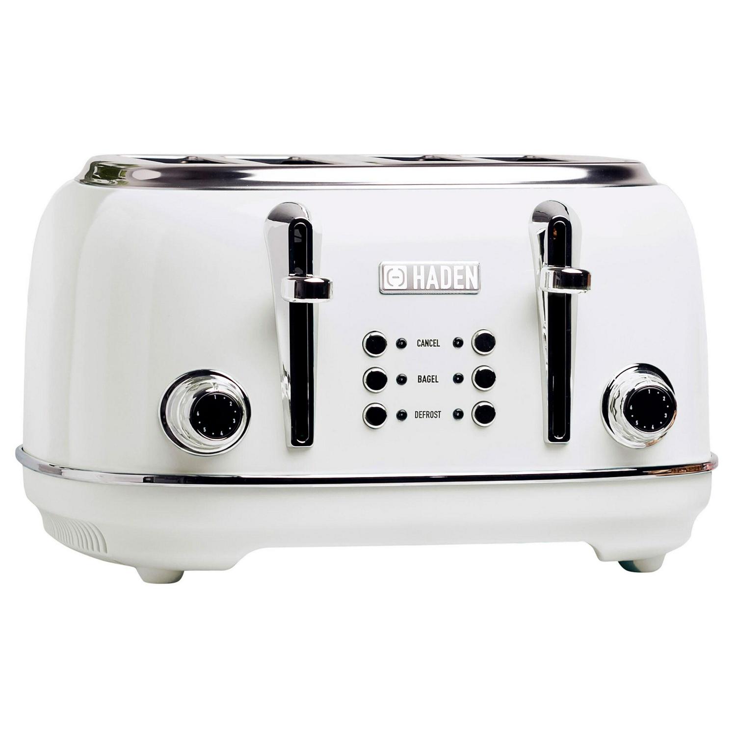 Haden Heritage 4Slice Wide Slot Stainless Steel Body Retro Toaster