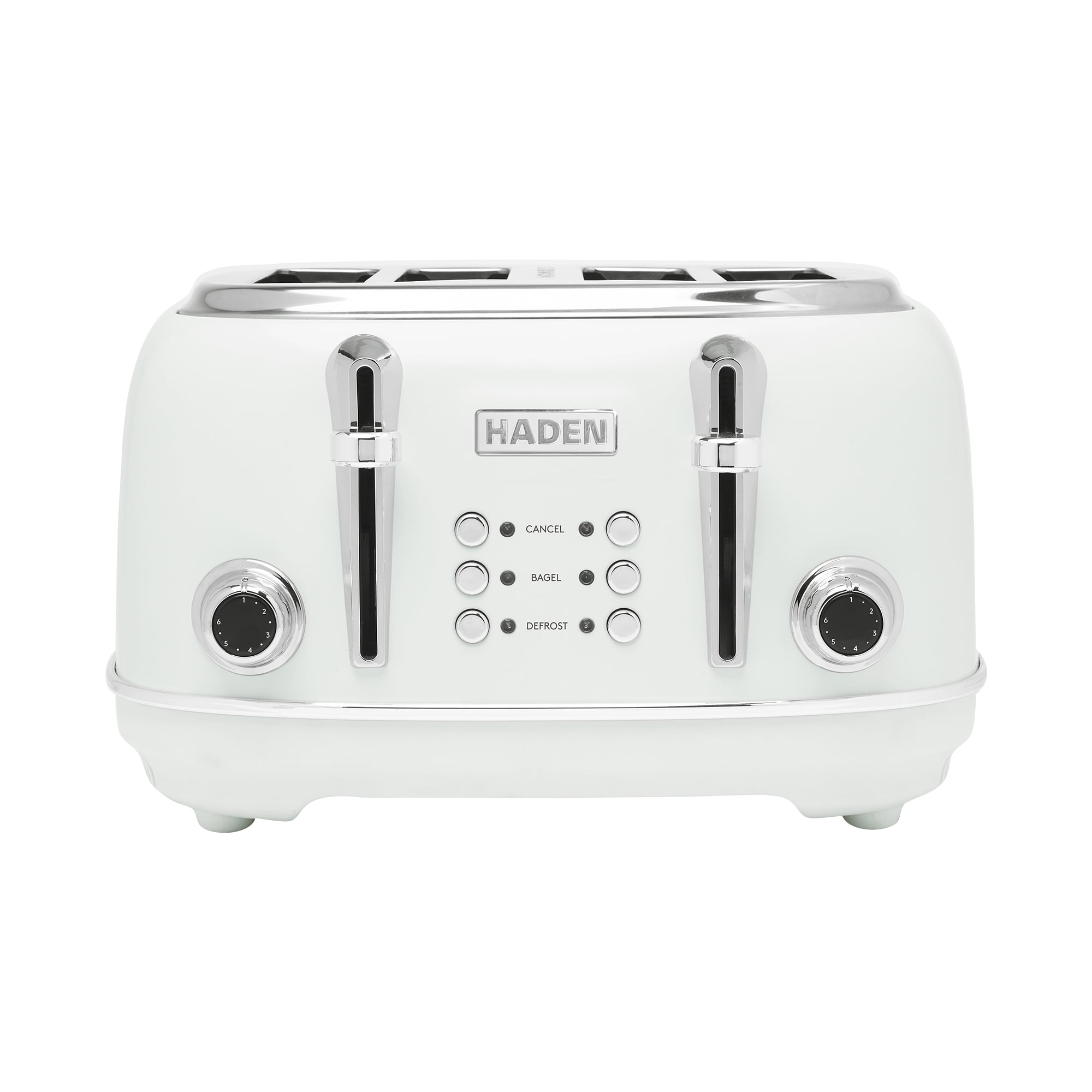 Haden Heritage 4-Slice Wide Slot Toaster, Ivory - 75013, Retro