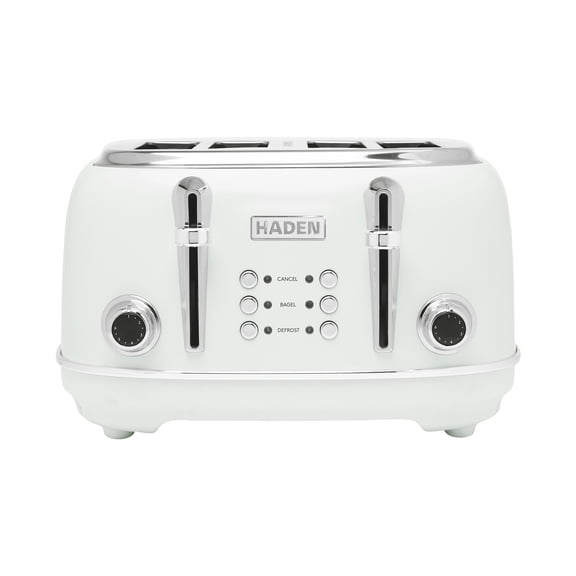 Haden Heritage 4-Slice Wide Slot Toaster, Ivory - 75013