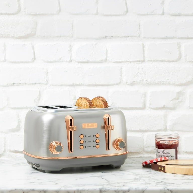 Haden Heritage 4 Slice Wide Slot Toaster Steel