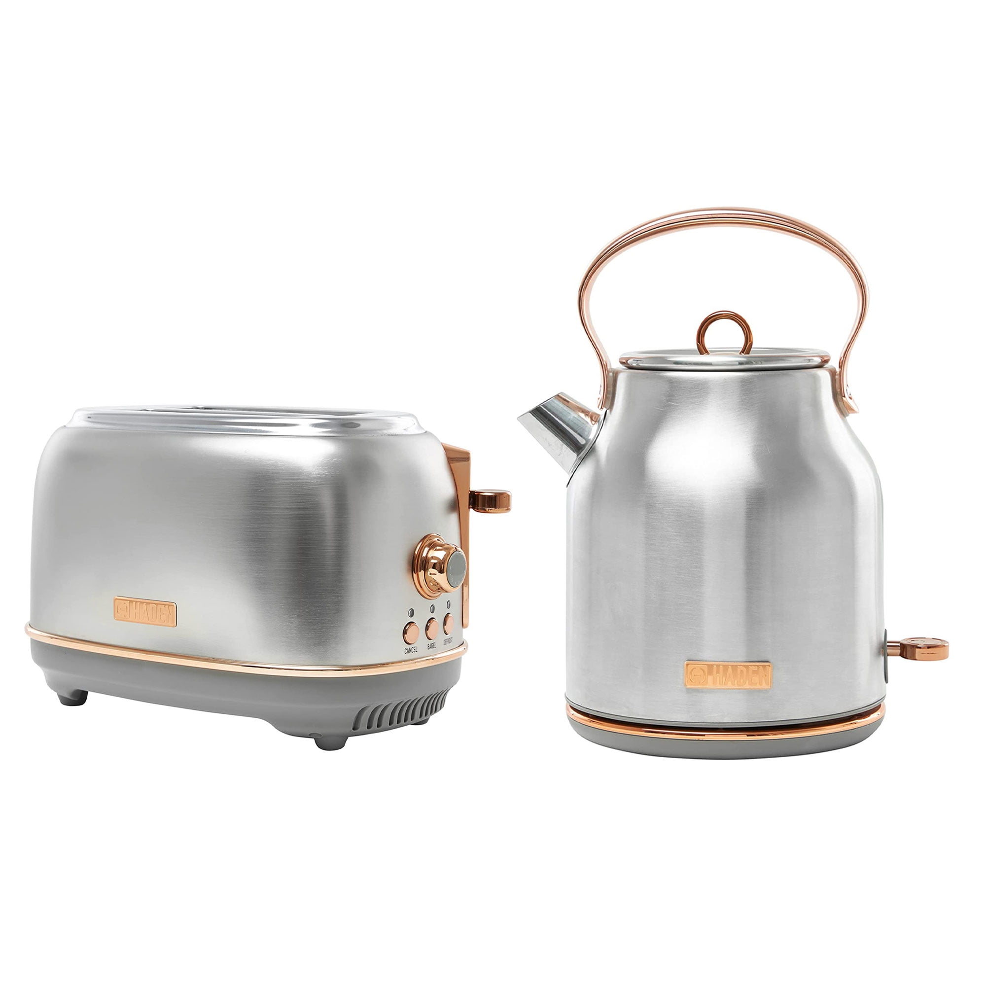 Haden Heritage 2 Slice Wide Toaster Electric Water Kettle Steel Copper Walmart