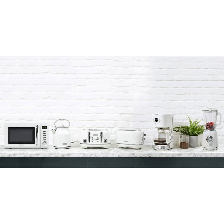 White kettle toaster microwave set on sale