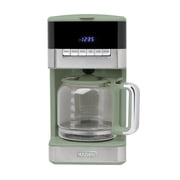 Haden Programmable Drip Coffee Maker, 12 Cup Cafe Machine, Green/Chrome