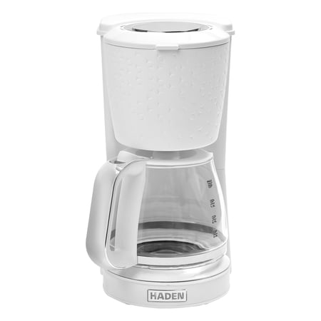 Haden Starbeck Coffee Machine, 10 Cup Auto Coffee Maker, White & Chrome