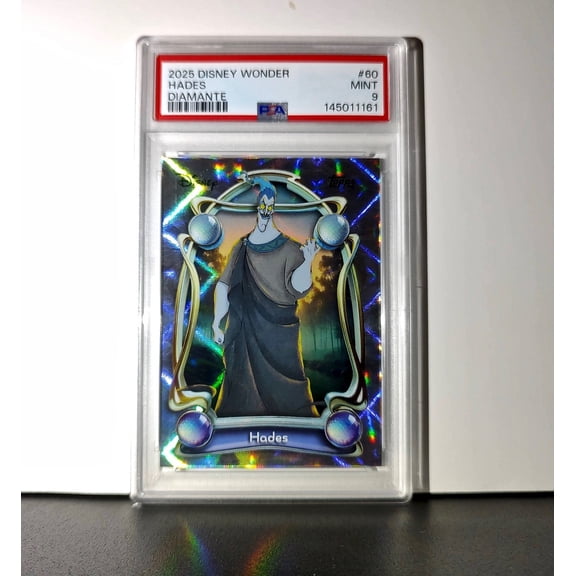 Hades 2025 Topps Disney Wonder #60 Winter Variant Card Hercules PSA 9