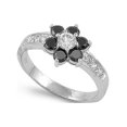 thumbnail image 1 of Hades Flower Cubic Zirconia Ring Sterling Silver 925, 1 of 2