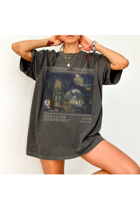 Hades Greek Mythology Hades And Persephone Cerberus Light Academia Graphic Comfort Colors Unisex Cotton T-Shirt, Size S-3XL