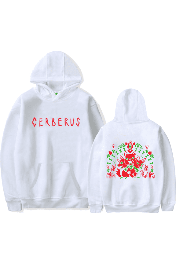 Hades Merch Three-Headed Good Boy Hoodie Men's Hip Hop Printing Pullover Hooded Sweatshirts