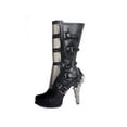 thumbnail image 1 of Hades Shoes H-VARGA Knee high biker boots with custom cut metal plates 10 / White, 1 of 7