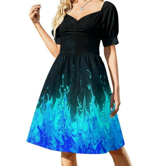 Hades flame Sleeveless Dress summer wom's dress023 Wom's eving dress
