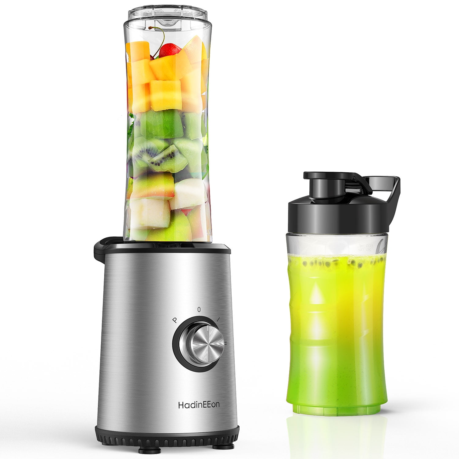 iCucina Personal Portable Bullet Blender, 300 Watt for Shakes and Smoothies, Easy to Clean, Shake Blender with One-Button Operation, 28oz Blender Cups