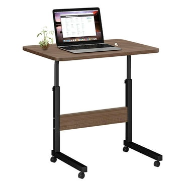HadinEEon Adjustable Laptop Desk on Wheels, Bronze
