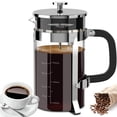 thumbnail image 1 of HadinEEon French Press Coffee Maker, 34oz Stainless Steel French Press with 4 Filter, Stainless Steel, 1 of 7