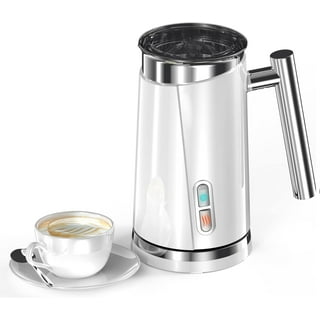 4 in 1 Magnetic Milk Frother, Non-Stick Interior Electric Milk Steamer & Frother 3.4oz/6.8oz, Automatic Foam Maker Hot/Cold and Warmer for Latte