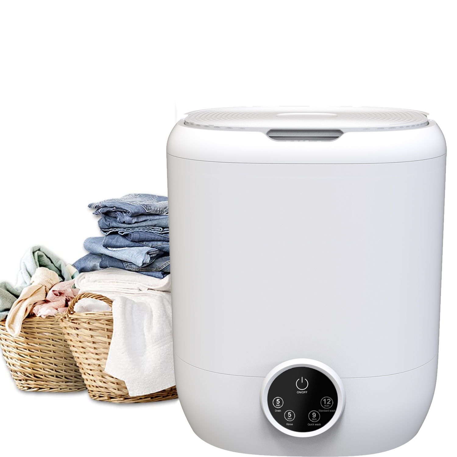 HadinEEon Portable Washing Machine, Mini Washing Machine, 7L Small