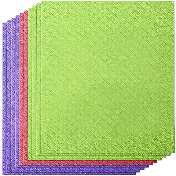 HadinEEon Swedish Dishcloths for Kitchen, 10 Pcs Reusable Cellulose Sponge Cloths Dish Towels, Absorbent Swedish Dish Clothes, Dish Cellulose Sponge Cloths, Kitchen Dish Towels for Dishes Counters