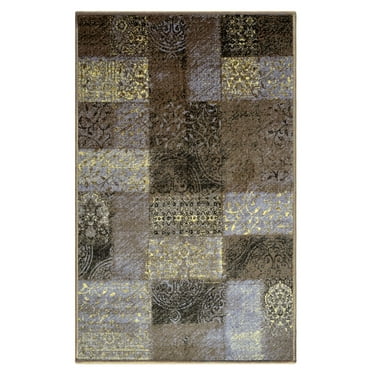 Hadley Damask Non-Slip Indoor Washable Area Rug by Blue Nile Nills - 6' x 9'