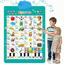 ABSOKE Electronic Alphabet Wall Chart,ABCs,123s,Animal Words & Piano,Interactive Touch Buttons Educational Gift for Toddlers 1-3