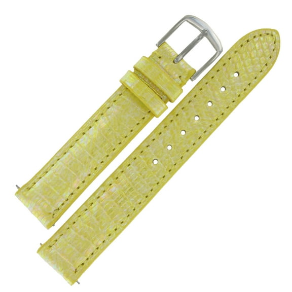 Hadley Roma LSIL103 18mm Yellow Genuine Java Lizard Watch Strap Ladies