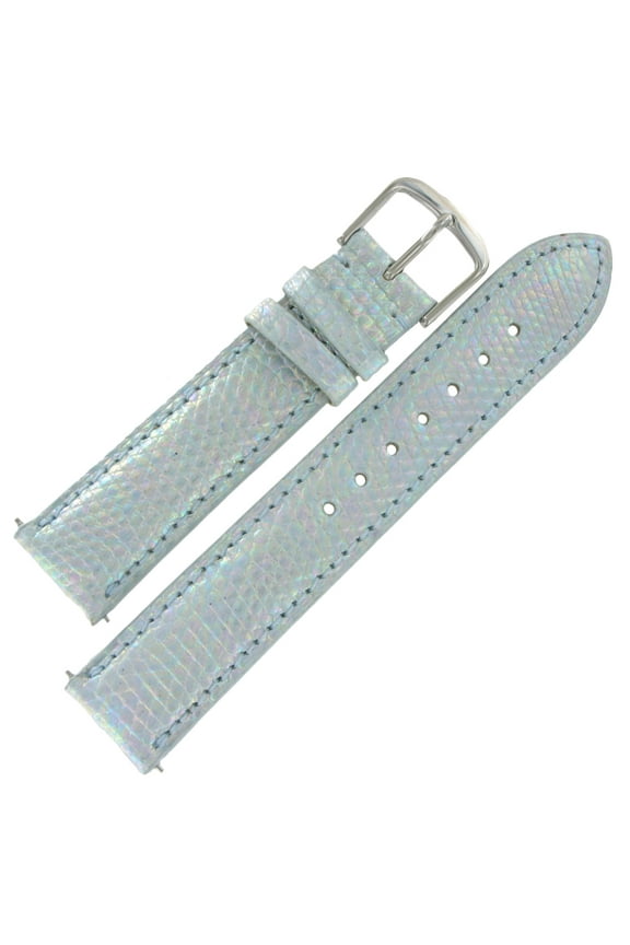 Hadley Roma LSIL104 15mm Light Blue Genuine Java Lizard Watch Strap Ladies