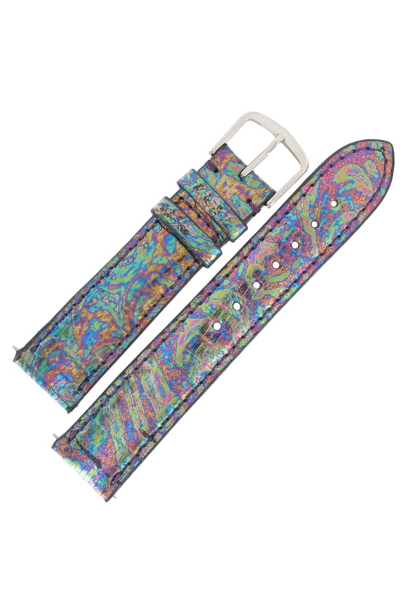 Hadley Roma LSIL107 18mm Black Genuine Java Lizard Watch Strap Ladies