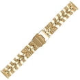 thumbnail image 1 of Hadley Roma MB5985Y 16-22mm Squeeze End Watch Band Gold Tone Mens Link, 1 of 2