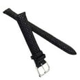 thumbnail image 1 of Hadley Roma MS843 22mm Men's Black Woven Braided Stitched Gen Leather Watch Band, 1 of 3