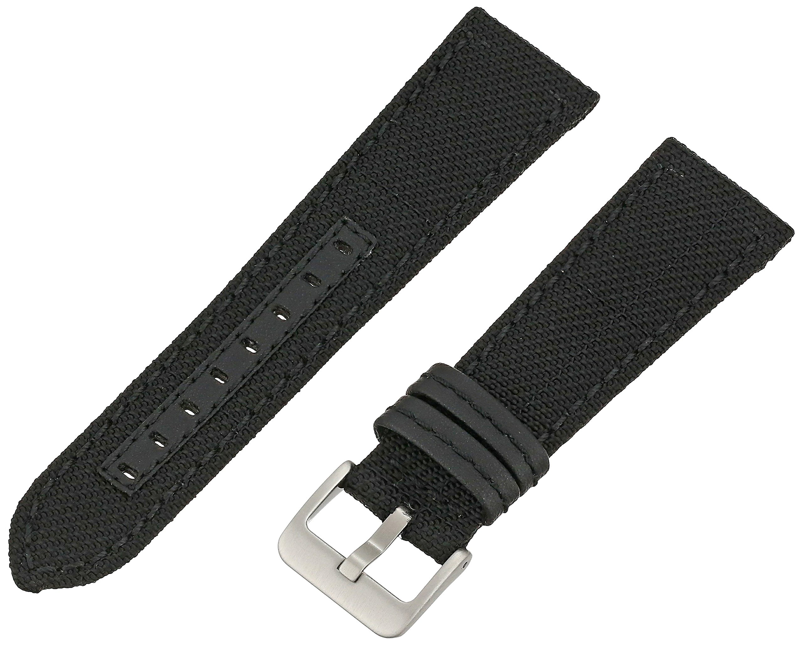 Hadley Roma 22mm Men s Watch Strap Color Black Model MSM848RA 220 Walmart
