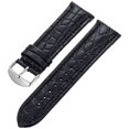 thumbnail image 1 of Hadley-Roma Men's 20mm Crocodile-Grained Leather Watch Strap, Heavy Padding, Water-Resistant, Stylish (MSM907RA260), 1 of 3
