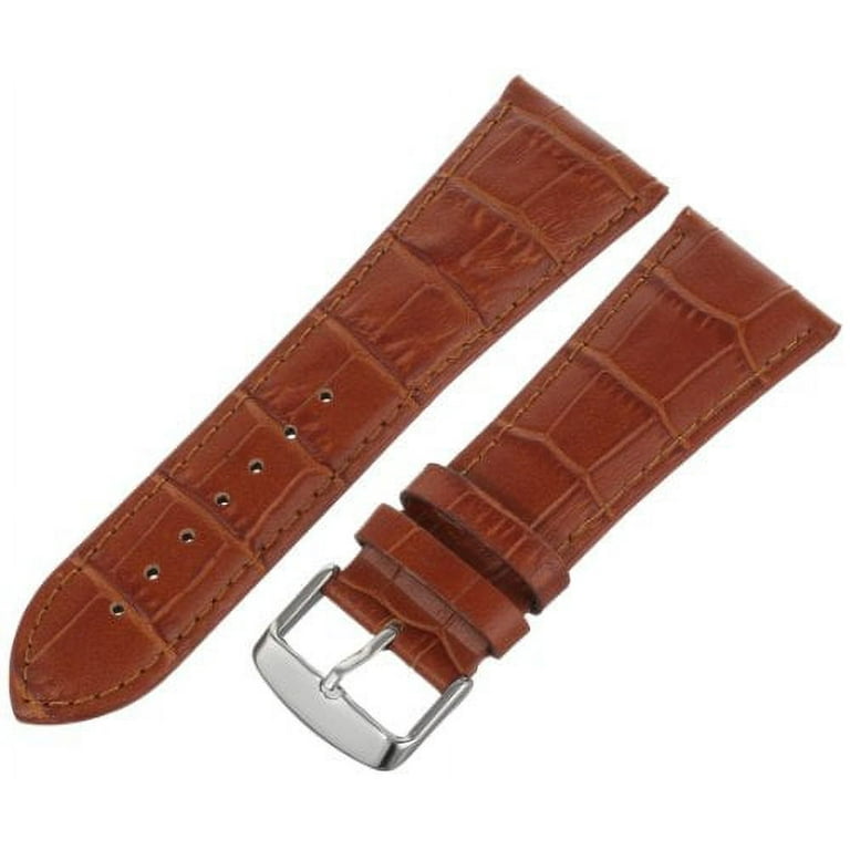 Hadley-Roma Men's 28mm Leather Watch Strap, Color Beige (Model