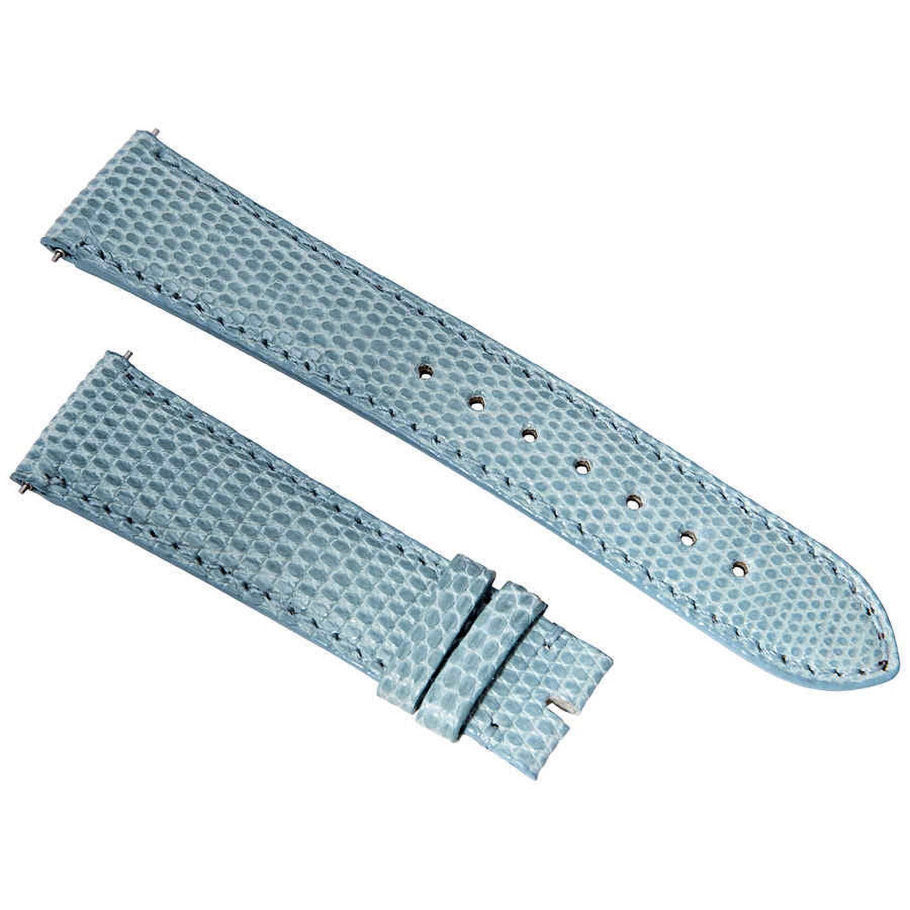 Hadley Roma Shiny Sky Blue Lizard Leather Strap Walmart
