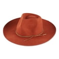 thumbnail image 1 of Hadley Wren Faye Wool Panama Hat - Rust, 1 of 2