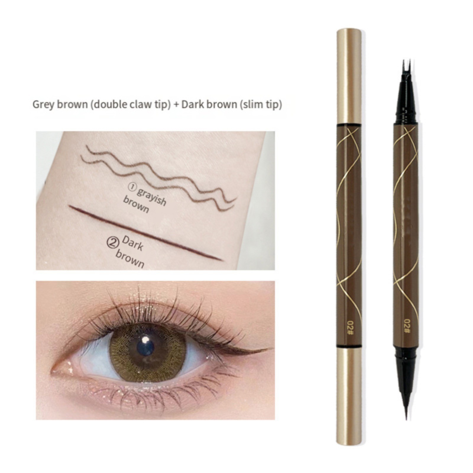 Hadred Big Deals Double Tip Lower Eyelash Pencil 2024 New Long Lasting