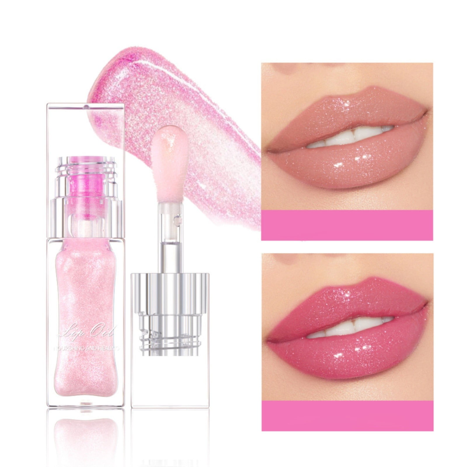 Hadred Lip Glosses Moisturizing Lip Gloss Transparent Crystal ...