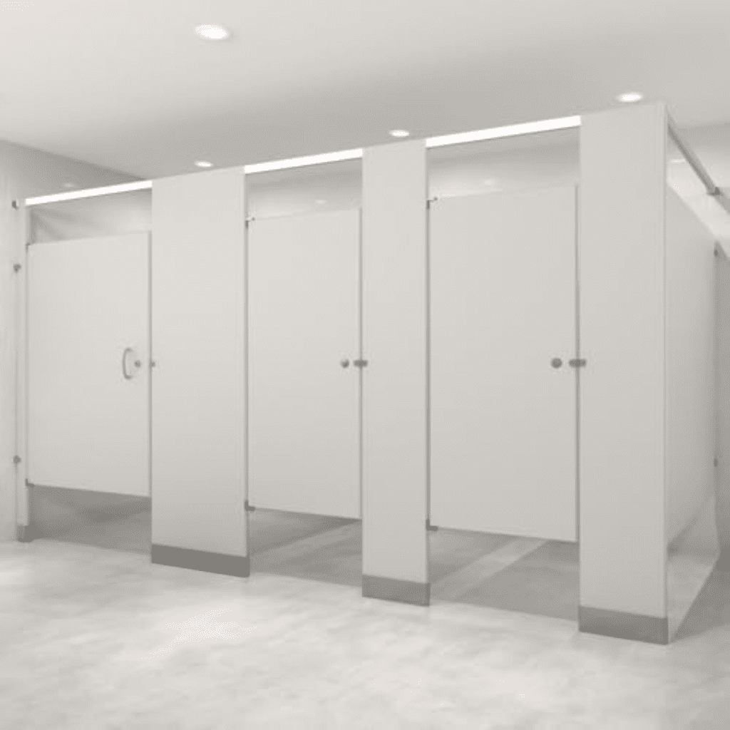 Hadrian Powder Coated Bathroom Partition - Between Walls - 3 Stalls ...