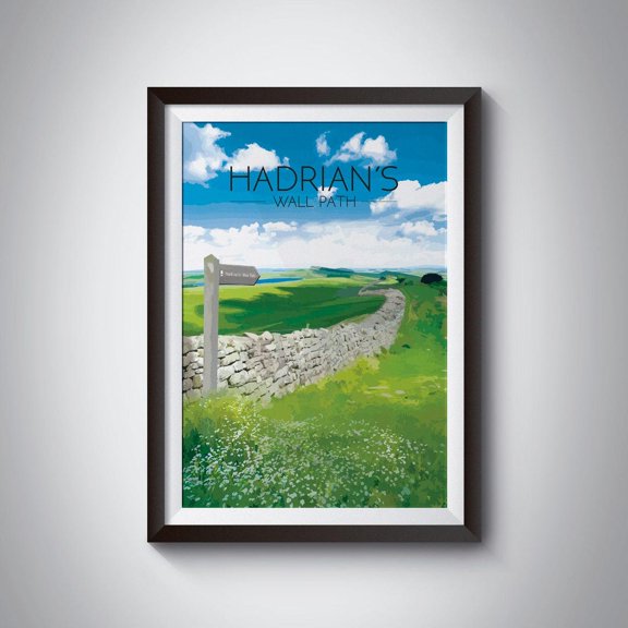 Hadrians Wall Path Northumberland Sycamore Tree Gap Art, Unframed Paper Poster 8x10in