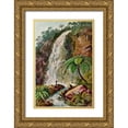 thumbnail image 1 of Haeckel, Ernst 13x18 Gold Ornate Wood Framed with Double Matting Museum Art Print Titled - Wasserfall von TjiburMaps Am Vulkan Pangerango in Java, 1 of 4
