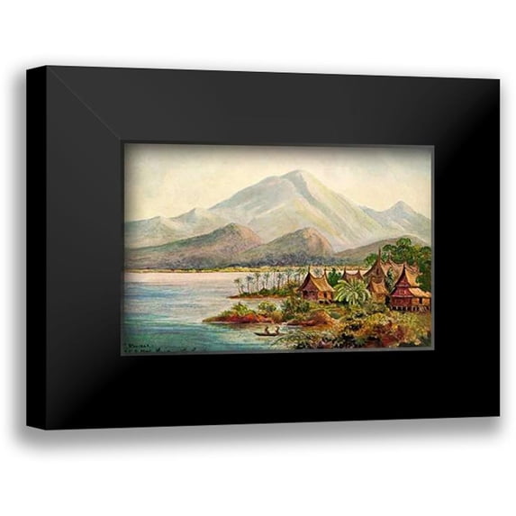 Haeckel, Ernst 18x13 Black Modern Framed Museum Art Print Titled - Singkara-See, Padanger Hochland, Sumatra
