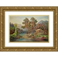 thumbnail image 1 of Haeckel, Ernst 18x13 Gold Ornate Wood Framed with Double Matting Museum Art Print Titled - Aralien mit Lianen am Schwarzen Flusse (Ceylon), 1 of 4